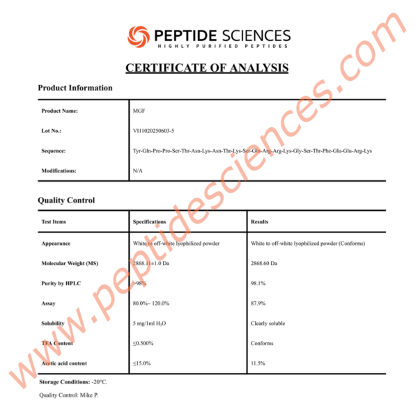 MGF Peptide IGF-1 Ec 5mg