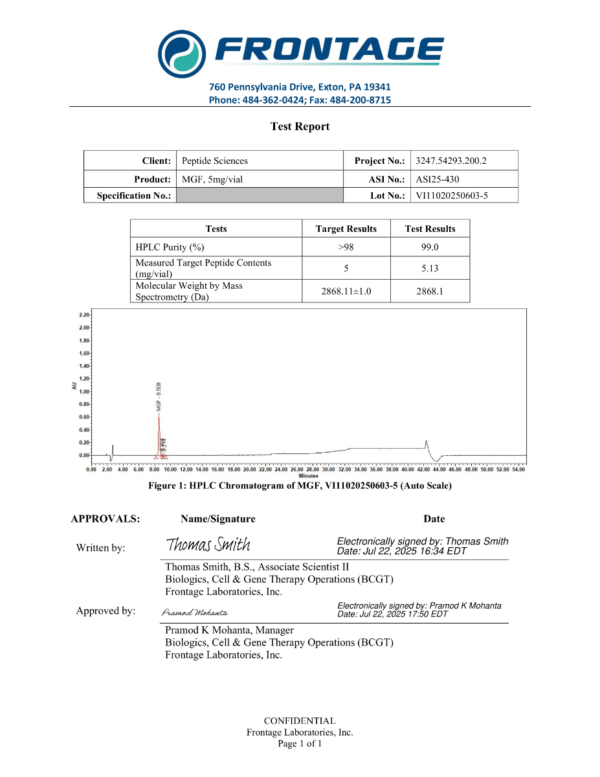 MGF Peptide IGF-1 Ec 5mg