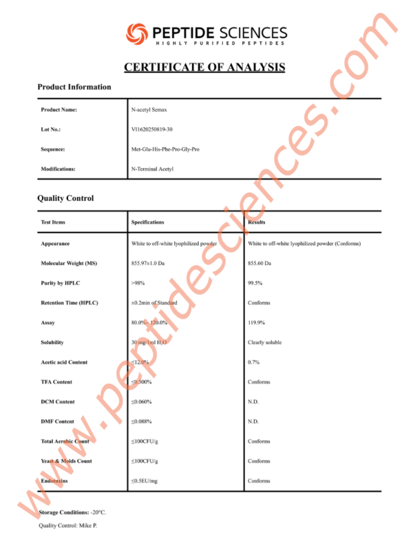 nsemax81930coa_1.png N-Acetyl Semax Amidate 30mg