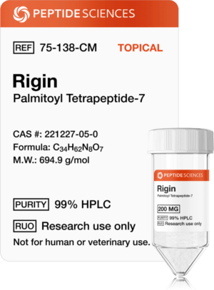 rigin_peptide.png Rigin 200mg (Palmitoyl Tetrapeptide-7) (Topical)