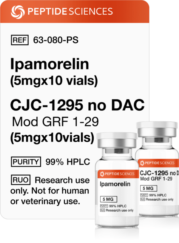 Ipamorelin (5mg x 10), CJC-1295 no DAC (5mg x 10)